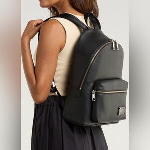 NWT. Marc Jacobs Workwear Black Leather Backpack